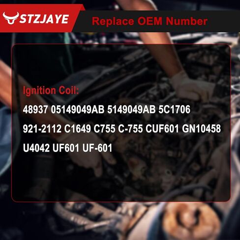 8 قطع UF601 من حزم ملف الإشعال ومجموعة شمعات إشعال إيريديوم متوافقة مع دودج لرام 1500 4.7L V8 2008-2010، لدورانجو 4.7L V8 2008-2009، لداكوتا لأسبن لجراند شيروكي in Saudi Arabia