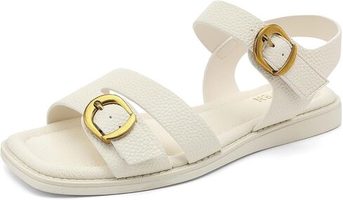 UBFEN Womens Flat Sandals Walking Shoes Casual Summer Beach Comfortable Flats for Daily Wear in Kuwait