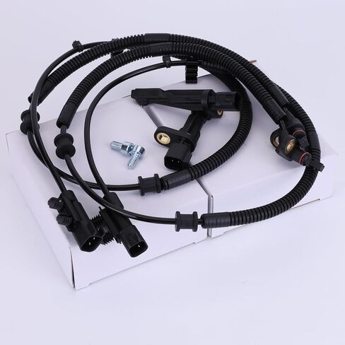 4Pcs ABS Wheel Speed Sensors Front Rear Wheel Compatible for Dodge Nitro 2007-2011 for Jeep Liberty 2008-2012/WRANGLER 2007-2017 Replaces 68004019AA 52125003AB Right Left Front Wheel Sensor in Kuwait