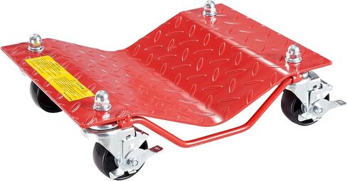 VEVOR Wheel Dolly، سعة 8000 رطل، محرك سيارة فولاذي شديد التحمل، مجموعة أوتاد إطارات السيارة دوللي مع فرامل، عربة متحركة للسيارات والشاحنات والمقطورات والدراجات النارية والقوارب، مجموعة من 4 قطع، أحمر in Saudi Arabia