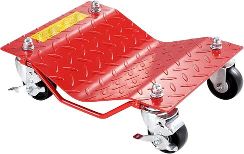 VEVOR Wheel Dolly، سعة 8000 رطل، محرك سيارة فولاذي شديد التحمل، مجموعة أوتاد إطارات السيارة دوللي مع فرامل، عربة متحركة للسيارات والشاحنات والمقطورات والدراجات النارية والقوارب، مجموعة من 4 قطع، أحمر in Saudi Arabia