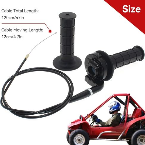 22mm Twist Throttle Accelerator Handle Grips, 50 80 90 110 125 140 150 200cc Pit Bike Dirtbike Set, Handle Grip + Cable + Throttle Clamp + Flameout Switch in Saudi Arabia