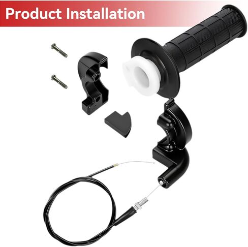 22mm Twist Throttle Accelerator Handle Grips, 50 80 90 110 125 140 150 200cc Pit Bike Dirtbike Set, Handle Grip + Cable + Throttle Clamp + Flameout Switch in Saudi Arabia