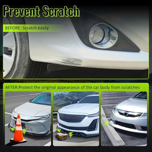 Front Bumper Lip Compatible with 1998-2002 Honda Accord 4-Door Sedan, Unpainted Black Type R Polyurethane Front Lower Chin Spoiler Protector, 1 PC in Kuwait