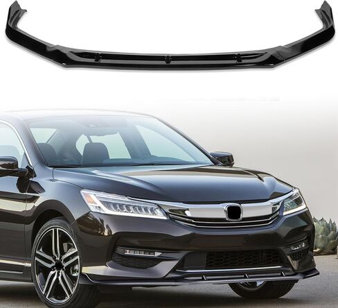 Front Bumper Lip Compatible with 2016-2017 for Honda for Accord Sedan EX/EX-L/LX/Sport/Touring 2017 for Honda for Accord Sedan SE/Sport Special Edition Glossy Black Front Lip in Kuwait