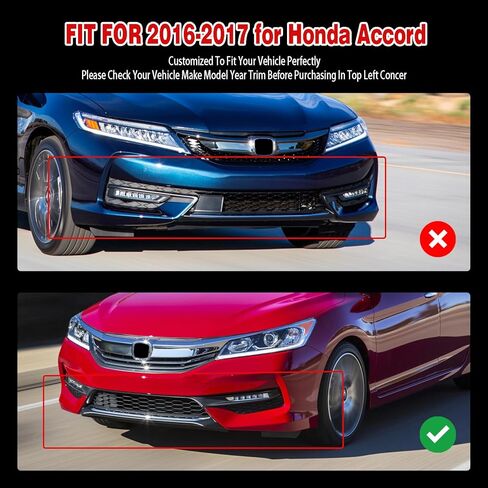 Front Bumper Lip Compatible with 2016-2017 for Honda for Accord Sedan EX/EX-L/LX/Sport/Touring 2017 for Honda for Accord Sedan SE/Sport Special Edition Glossy Black Front Lip in Kuwait