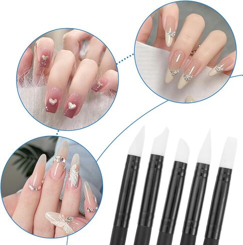 15pcs Silicone Paint Brush Professional Silicone Rubber Tip Paint Pens Brushes Silicon Color Shapers Brushes Flexible Clay Carving Tools Sculpting Tool for Drawing Sculpture Nail Design（3mm/5mm/8mm） in Saudi Arabia