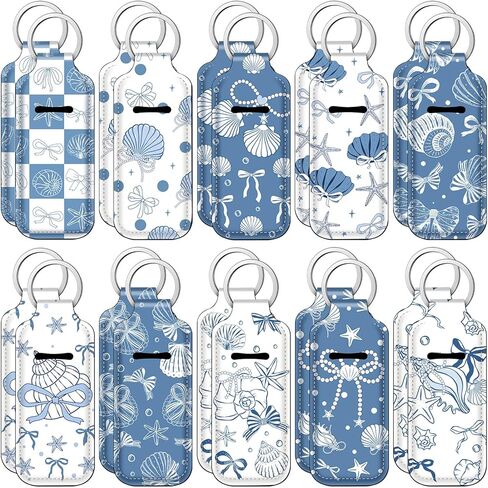 Ctosree 20 Pcs Ocean Seashell Party Favors Seashell Bow Lipstick Holder Keychain Gifts Bulk Ocean Coquette Lip Balm Holder Keychain for Summer Beach Coastal Wedding Birthday Party Favors in Saudi Arabia