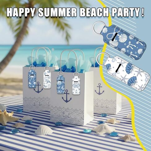 Ctosree 20 Pcs Ocean Seashell Party Favors Seashell Bow Lipstick Holder Keychain Gifts Bulk Ocean Coquette Lip Balm Holder Keychain for Summer Beach Coastal Wedding Birthday Party Favors in Saudi Arabia
