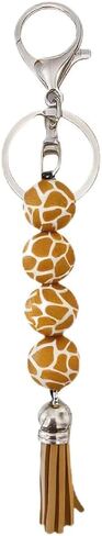Lemua Giraffe Keychain Giraffe Gifts for Women Men Girls Boys Silicone Bead Giraffe Lover Key Chain for Backpack Handbag Bag Charm in Saudi Arabia