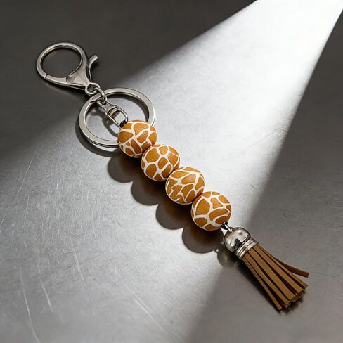 Lemua Giraffe Keychain Giraffe Gifts for Women Men Girls Boys Silicone Bead Giraffe Lover Key Chain for Backpack Handbag Bag Charm in Saudi Arabia