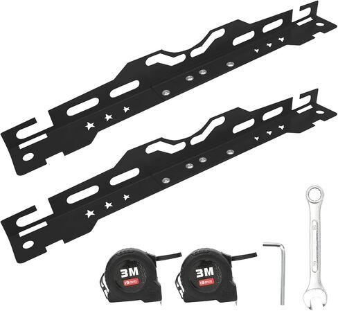قطعتان من لوحات أدوات محاذاة أصابع القدم، لوحة أدوات محاذاة أصابع القدم مع قطعتين من شريط القياس، مع فتحات تعليق - قياسات سريعة ودقيقة، مناسبة للمركبات المختلفة (يتطلب الاتصال) أسود in Kuwait