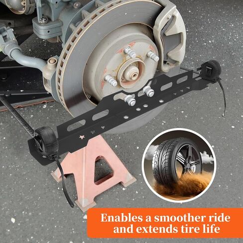 قطعتان من لوحات أدوات محاذاة أصابع القدم، لوحة أدوات محاذاة أصابع القدم مع قطعتين من شريط القياس، مع فتحات تعليق - قياسات سريعة ودقيقة، مناسبة للمركبات المختلفة (يتطلب الاتصال) أسود in Kuwait