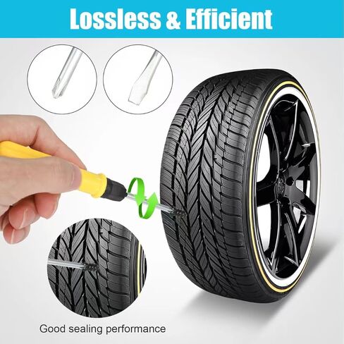 70Pcs Premium Tire Repair Rubber Nail Kit, Tire Repair Rubber Nails,2Size Tire Repair Screws with Screwdriver Tool, tire Repair kit Perfect for Car, Motorcycle, Truck, Bicycle in Kuwait
