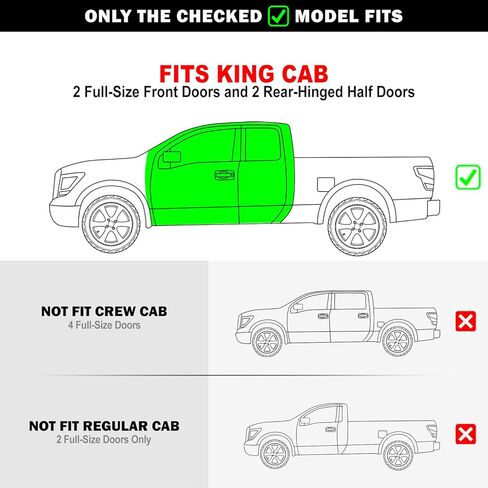 Tuxtreme 6-inch (Black Powder Coated Flat Style) Running Boards Nerf Bars Side Steps Compatible with Nissan Titan 2004-2024 King Cab (Exclude 2016 Models) & Titan XD 17-19 in Kuwait