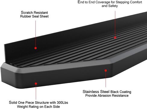 Tuxtreme 6-inch (Black Powder Coated Flat Style) Running Boards Nerf Bars Side Steps Compatible with Nissan Titan 2004-2024 King Cab (Exclude 2016 Models) & Titan XD 17-19 in Kuwait