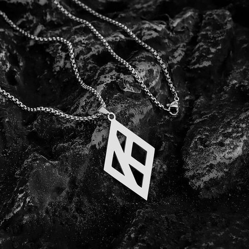 K Fraternity Greek Necklace Jewelry Stainless Steel KAP Pendant Silver Necklace for Men in Kuwait