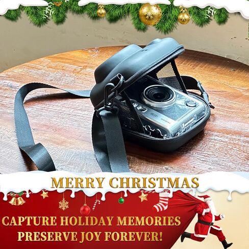 CAIYOULE Camera Case for Fujifilm Instax Mini 12/11/ SE/99/90/7+ Evo fuji Instant Camera Bag and Mini 3 inch Photo Album and Magnetic Pocket Picture Frame ，No Camera，Black in Kuwait