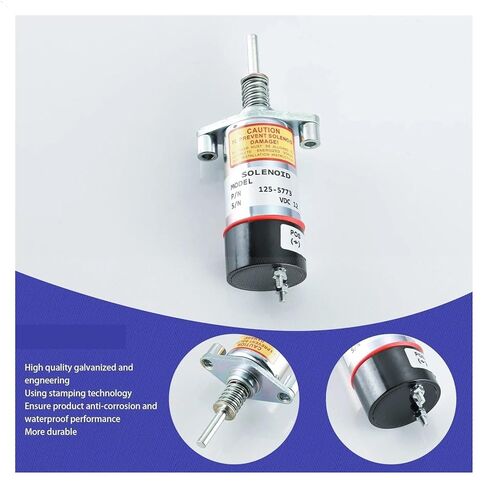 Fuel Shut Off 125-5773 8C-9986 Fit for Caterpillar Engine SR4 3204 3304 3304B 3306 3306B 3306C HT400-2 Terminals 12VDC in Kuwait