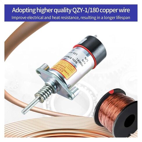 Fuel Shut Off 125-5773 8C-9986 Fit for Caterpillar Engine SR4 3204 3304 3304B 3306 3306B 3306C HT400-2 Terminals 12VDC in Kuwait