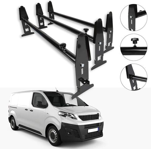 SCITOO Roof Rack Crossbars for Chevy Express for Dodge for Ford for GMC 77" 3 Bars Black Vehicle Specific in Saudi Arabia