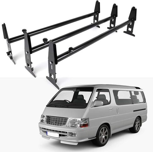 SCITOO Roof Rack Crossbars for Chevy Express for Dodge for Ford for GMC 77" 3 Bars Black Vehicle Specific in Saudi Arabia