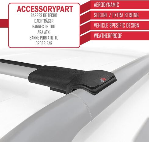 Compatible with Nissan Quest 2011-2017 Fly Model Car Roof Rack Cross Bar Grey Aluminium 2 Bars in Saudi Arabia