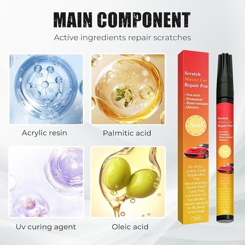 2 Pcs All Cars Magic Pen for Car Scratches, 2026 New Upgrade Magic Car Scratch Removal Pen, Weatherproof Touch Up Paint Pen for Cars, Car Paint Scratch Remover Pen, Fits All Car Colors in Saudi Arabia
