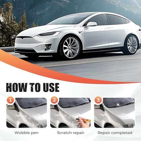 2 Pcs All Cars Magic Pen for Car Scratches, 2026 New Upgrade Magic Car Scratch Removal Pen, Weatherproof Touch Up Paint Pen for Cars, Car Paint Scratch Remover Pen, Fits All Car Colors in Saudi Arabia