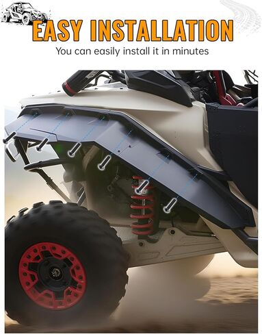 مجموعة مشاعل خلفية ممتدة XXL واسعة لـ Can-Am Maverick X3/Max جميع موديلات 2017-2025، ملحقات واقيات الطين لـ Maverick 1000/Max 2014-2017، استبدال #715002973 (4 قطع) in Kuwait