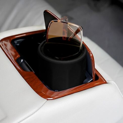 Car Cup Holder Sunglasses Stand, Extra Large Black Soft Silicone Eyewear Organizer with Plush Lined, Vehicle Sun Shades Easy Access Storage, Scratch Protection in Saudi Arabia