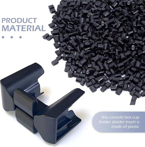 Cup Holder Insert Divider, ABS Plastic Compact Structure Center Cup Holder Clip, OEM NO. 55604-48020 5560448020, Compatible Highlander 2002 2003 2004 2005 2006 2007 (Black) in Saudi Arabia