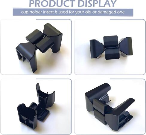 Cup Holder Insert Divider, ABS Plastic Compact Structure Center Cup Holder Clip, OEM NO. 55604-48020 5560448020, Compatible Highlander 2002 2003 2004 2005 2006 2007 (Black) in Saudi Arabia