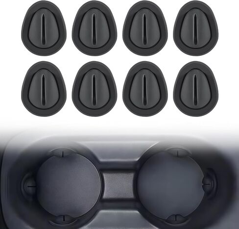 8 قطع من حامل أكواب السيارة السيليكون، محدد موضع الحامل، حامل أكواب ثابت ومضاد للانسكاب للسيارة RV (أسود) in Kuwait