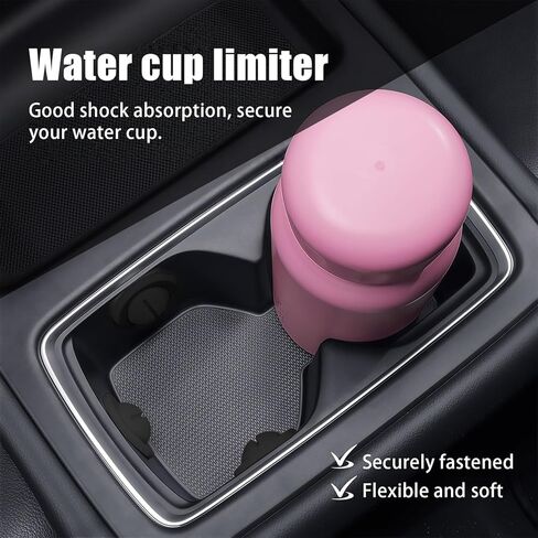 8 قطع من حامل أكواب السيارة السيليكون، محدد موضع الحامل، حامل أكواب ثابت ومضاد للانسكاب للسيارة RV (أسود) in Kuwait