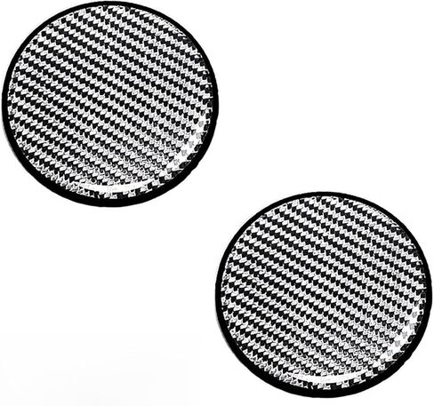 2PCS Car Cup Holder Coasters, Carbon Fiber Non-Slip Embedded Coaster, 2.68" Waterproof Cup Holder Insert Coaster Pad, Universal Drink Mat for Car Truck SUV, Auto Interior Accessories(Black) in Kuwait