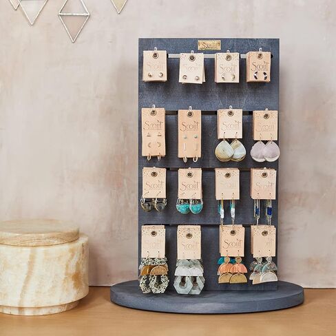 ملابس الكشفية المنسقة - حلق منشوري حجري - لابرادوريت/ذهبي in Kuwait