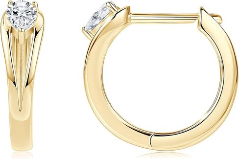 Pear Moissanite Hoop Earrings, 0.6cttw D Color 3x4mm Pear Cut Moissanite 925 Sterling Silver Round Earrings for Women Wedding Birthday Christmas Jewerly Gifts in Kuwait