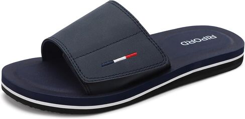 Mens Adjustable Slides Sandals Slip On Sandals Comfortable Athletic Anti-Slip Slides in Kuwait