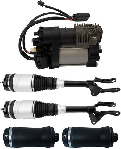 TRQ 4 Piece Rear Air Suspension Spring Bag Compressor Valve Block Kit Set Compatible with 2007-2013 BMW X5 / 2008-2014 BMW X6 in Saudi Arabia