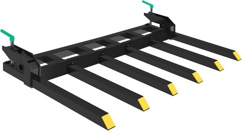 مشبك على شوكات الحطام حتى 60 بوصة، سعة 4000 رطل، مشبك للخدمة الشاقة على شوكات البليت، ملحقات شوكات الدلو مناسبة لجرار انزلاقي الدلو in Kuwait