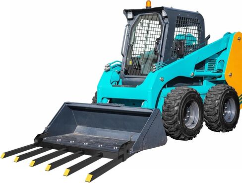 مشبك على شوكات الحطام حتى 60 بوصة، سعة 4000 رطل، مشبك للخدمة الشاقة على شوكات البليت، ملحقات شوكات الدلو مناسبة لجرار انزلاقي الدلو in Kuwait