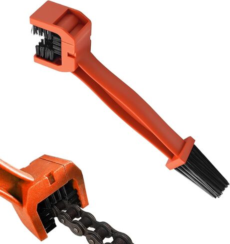 1 PCS Bike or Motorcycle Chain Washer, Motorcycle Chain Cleaning Kit, Motorbike Gear Dirt Stain Cleaning Brush, Bicycle Washer Cleaner Brush Tool for Bicycle Mountain Bike (Orange, 1PCS) in Saudi Arabia