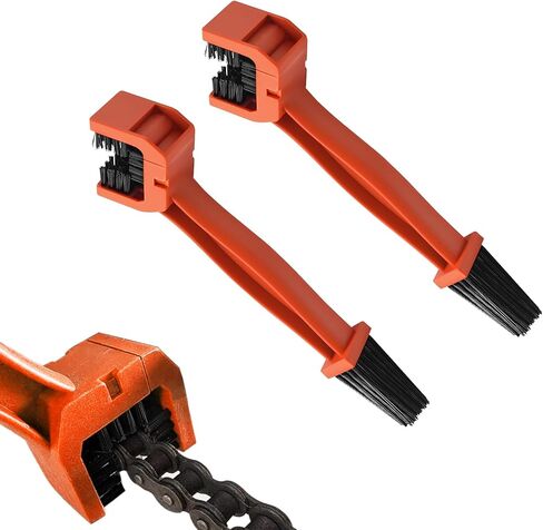 1 PCS Bike or Motorcycle Chain Washer, Motorcycle Chain Cleaning Kit, Motorbike Gear Dirt Stain Cleaning Brush, Bicycle Washer Cleaner Brush Tool for Bicycle Mountain Bike (Orange, 1PCS) in Saudi Arabia
