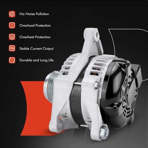 A-Premium Alternator Compatible with Toyota 2010-2014 Highlander, 2010-2015 Venza, L4 2.7L, 12V 130A 6-Groove Clutch Pulley Clockwise in Saudi Arabia