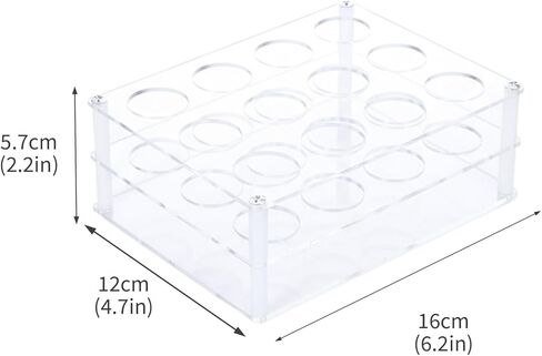 12-Space Rollerball Perfume Organizer, Clear Acrylic Perfume Holder & Display Stand, Lip Gloss Organizer, Beauty Fragrance Storage for Dresser in Kuwait
