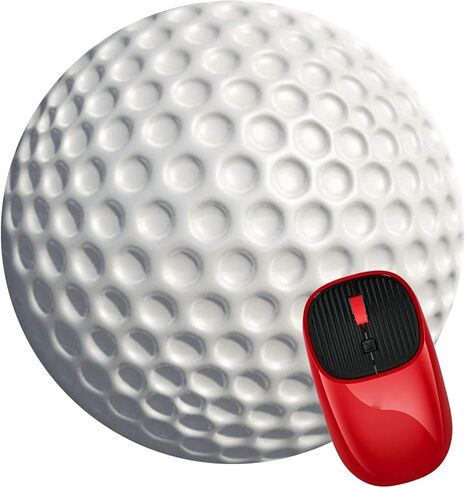 Mouse Pad Golf Ball, Premium-Textured Mouse Mat with Non-Slip Rubber Base, Cute Round Mousepad for Laptop Computer Office Desk Accessories,7.9 inch in Kuwait