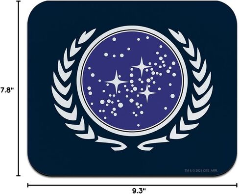 لوحة ماوس مطاطية رفيعة تحمل شعار Star Trek United Union of Planets in Kuwait