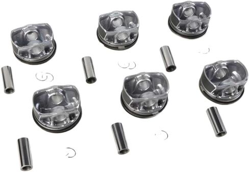 6pcs Engine Pistons And Rings Set N55B30 N55B30A 11258619196 STD Bore 84mm Compatible With F20 F21 F30 F10 X3 X4 X5 X6 3.0L L6 Twin Turbo in Saudi Arabia