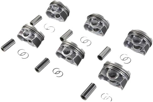 6pcs Engine Pistons And Rings Set N55B30 N55B30A 11258619196 STD Bore 84mm Compatible With F20 F21 F30 F10 X3 X4 X5 X6 3.0L L6 Twin Turbo in Saudi Arabia
